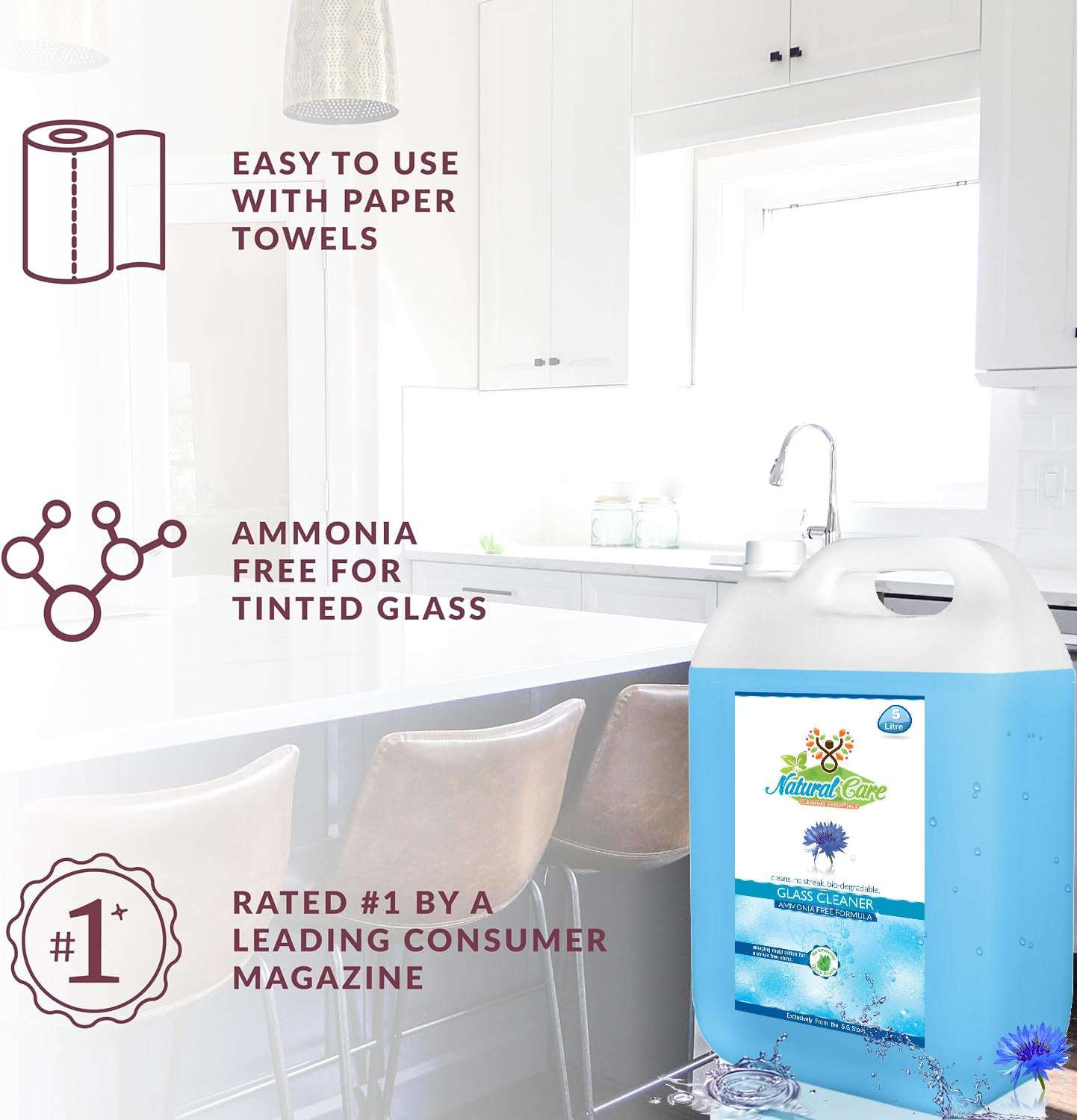 Concentrated Streak-free Glass Cleaner -5 litres