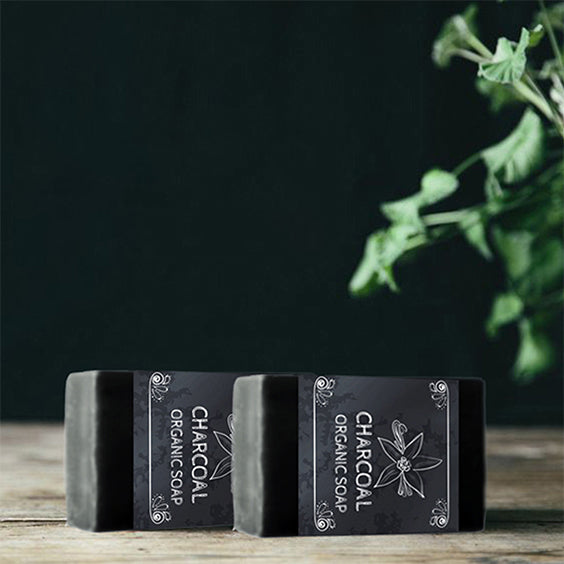 Charcoal & Green Tea Organic Soap - set of 2 soaps
