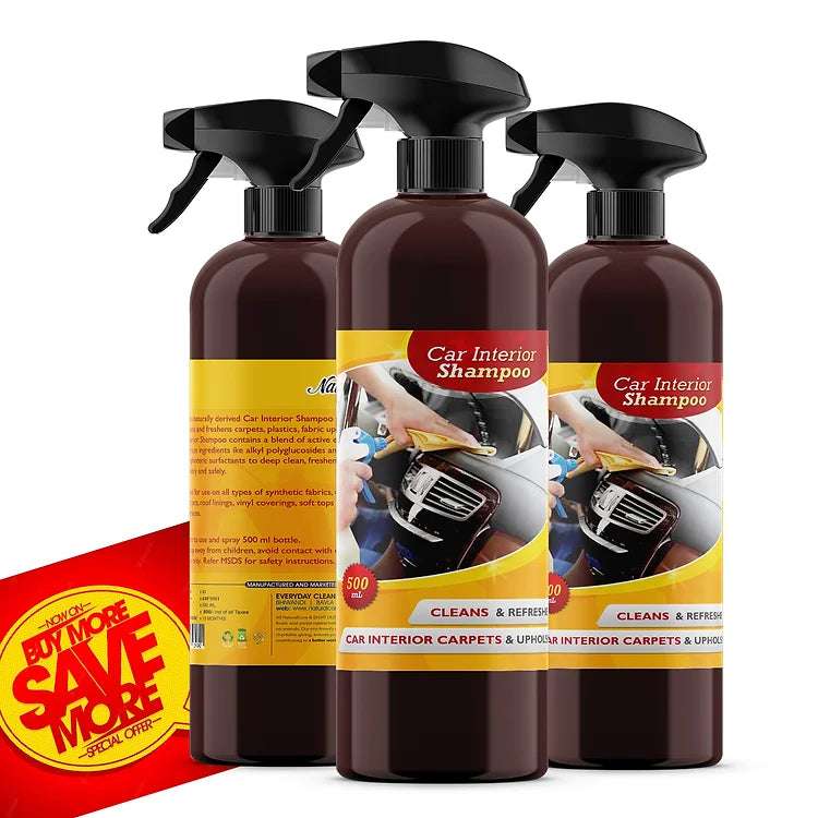 Car Interior Wash Shampoo High Foam Liquid Soap - 500 ml x 3 combo