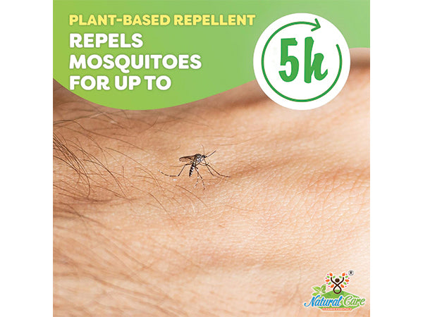 Natural Care Mosquito Repellent Spray - Safe, Effective Protection from Dengue, Malaria, and Chikungunya - DEET-Free, Plant-Based Formula