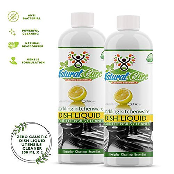 Natural Care Bio-Degradable Dishwash Gel | Superior Degreasing Formula | 500 m