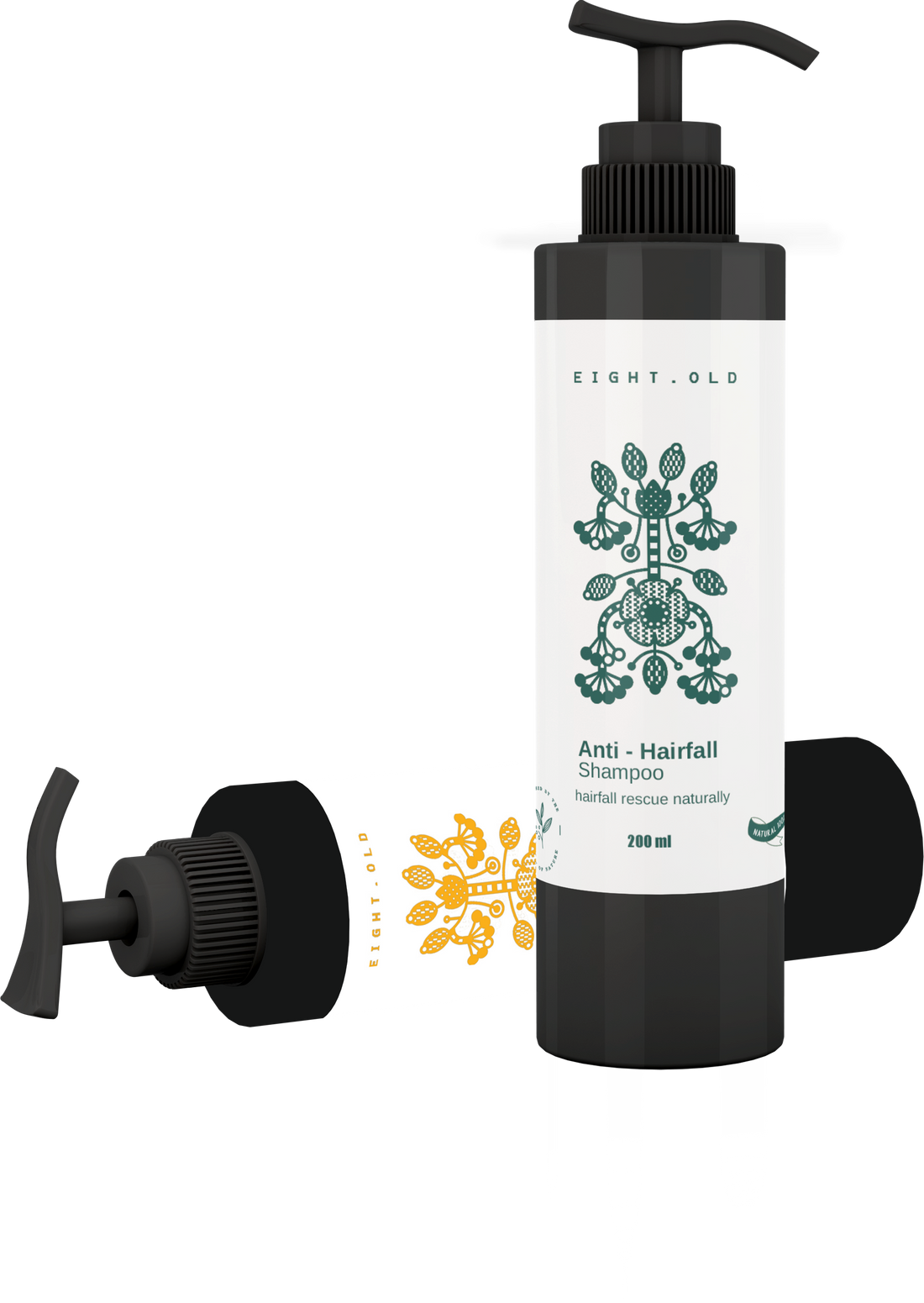 EIGHT.OLD Hairfall Rescue Shampoo | Licorice & Ayurvedic Herb Blend | Strengthens & Reduces Hairfall | 200 ml