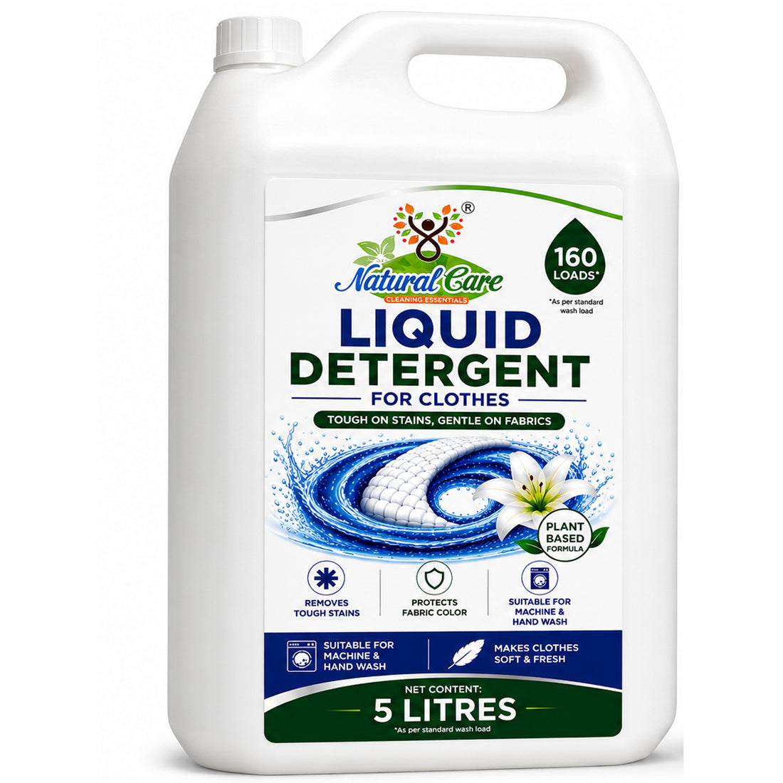 Natural Care Liquid Laundry Detergent | Front/Top Load | Deep Clean + Freshness | 500 ml x 2
