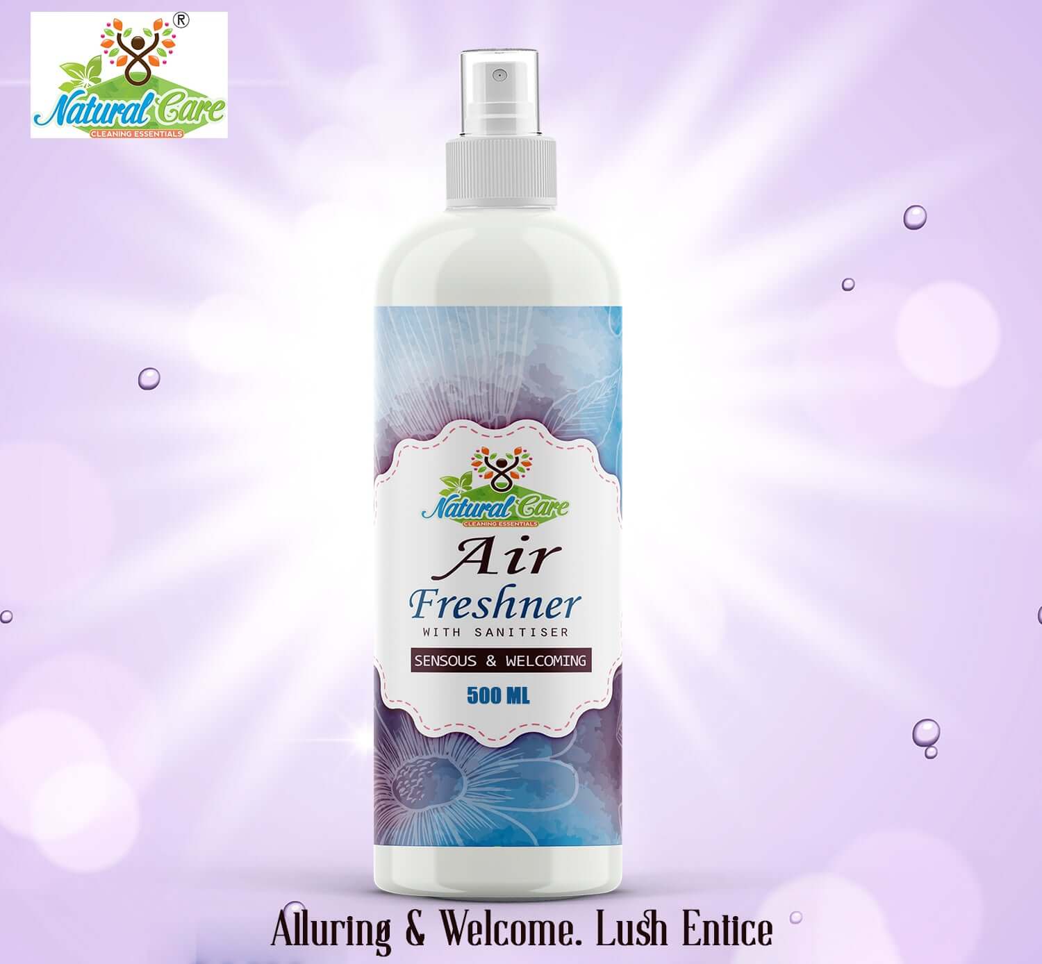 NaturalCare Air & Room Freshener Spray + Sanitiser — Non-Toxic Odor Eliminator (500 ml)