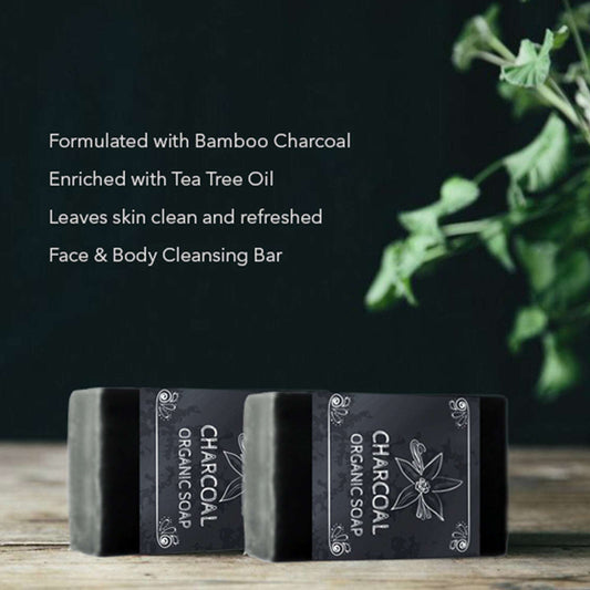 Charcoal & Green Tea  Organic Soap - set of 2 soaps