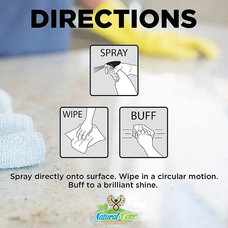 Natural Care Marble & Granite Floor Cleaner & Protector | Non-Acidic Stone Safe Formula