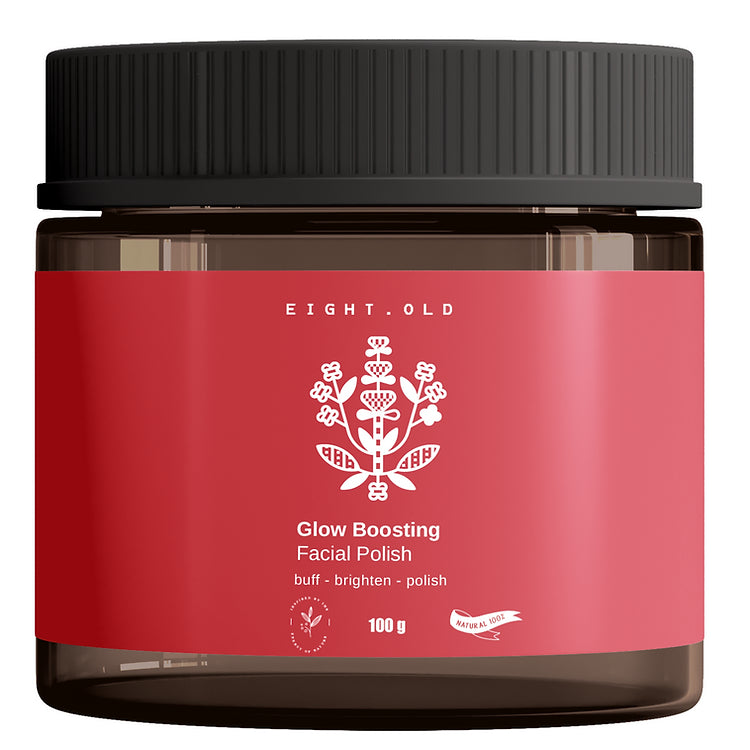 EIGHT.OLD Glow Boosting Facial Polish | Brightening Exfoliator for Smooth, Radiant Skin | 100 g
