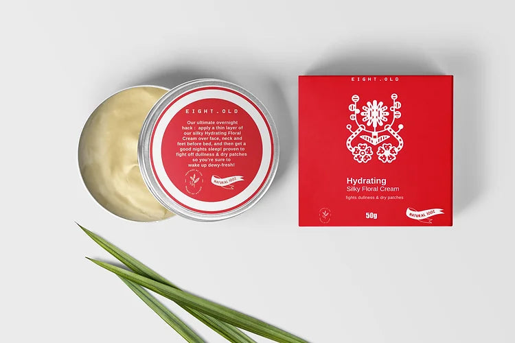 EIGHT.OLD Hydrating Silky Floral Repair Cream | Nourishing & Skin-Rejuvenating Body & Face Treatment | 50 g