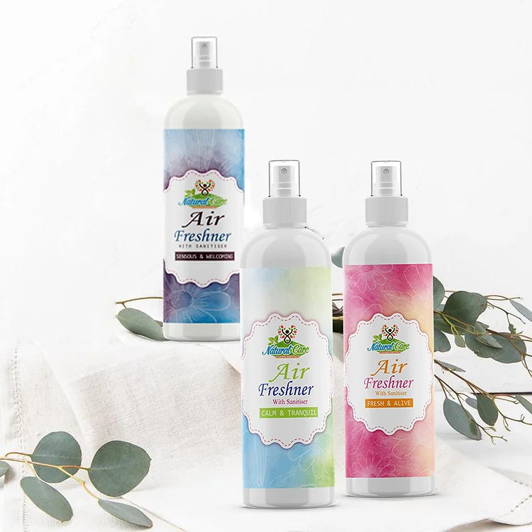 Natural Care Natural Fragrances Spray Combo | Home & Fabric Fresheners | 200 ml x 3 Pack