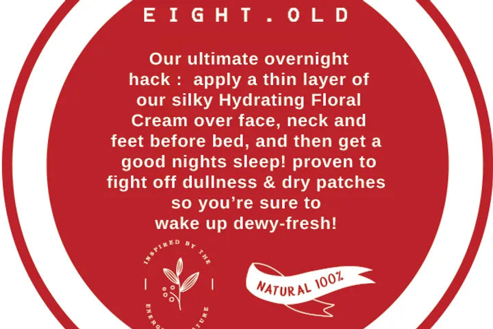 EIGHT.OLD Hydrating Silky Floral Repair Cream | Nourishing & Skin-Rejuvenating Body & Face Treatment | 50 g