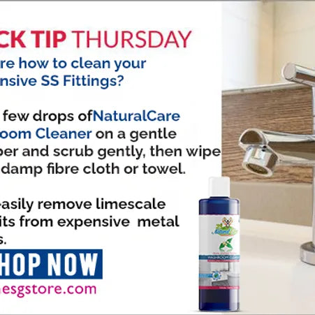 Natural Care Bathroom Floor Cleaner + Toilet Disinfectant | Dual Action Cleaning | 1+1 Pack | 1 Liter Each