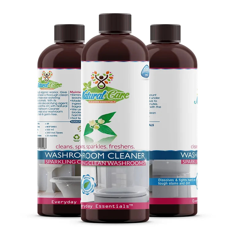 Natural Care Toilet Bowl Cleaner (Acid-Free) | Disinfects, Removes Stains & Odour | 500 ml x 3