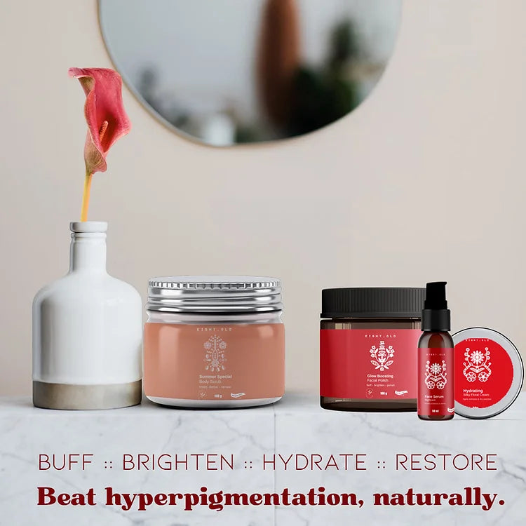 EIGHT.OLD 4-Step Mini Facial Kit | At-Home Facial Regime for Cleansing, Exfoliating, Masking & Hydrating