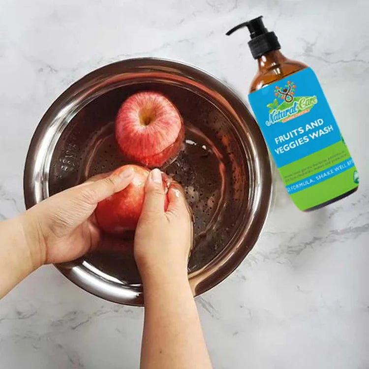 Natural Care Fruits, Vegetables & Meat Wash | Disinfectant for Raw Produce | Removes Pesticides, Bacteria, Waxes & Odor | 500 ml