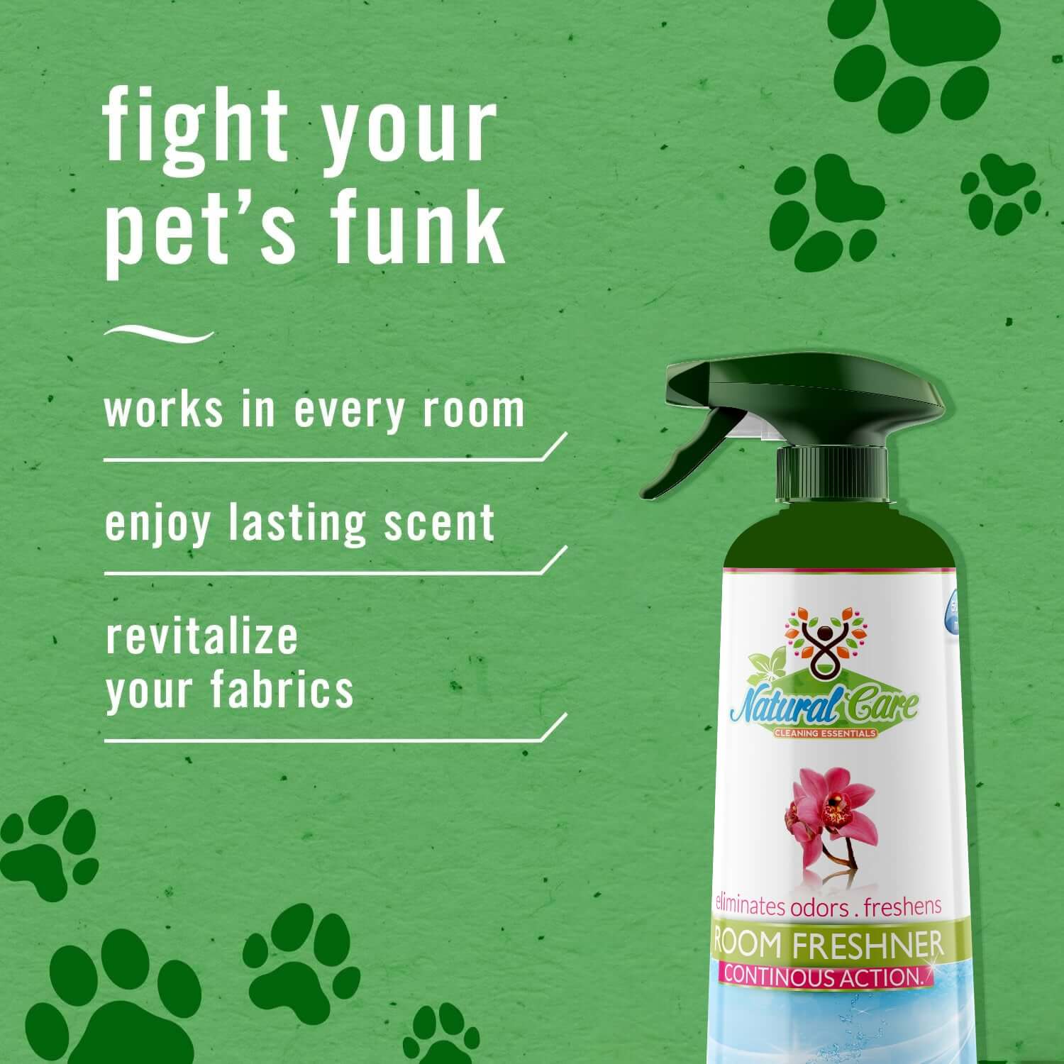 NaturalCare room freshener spray with sanitiser action