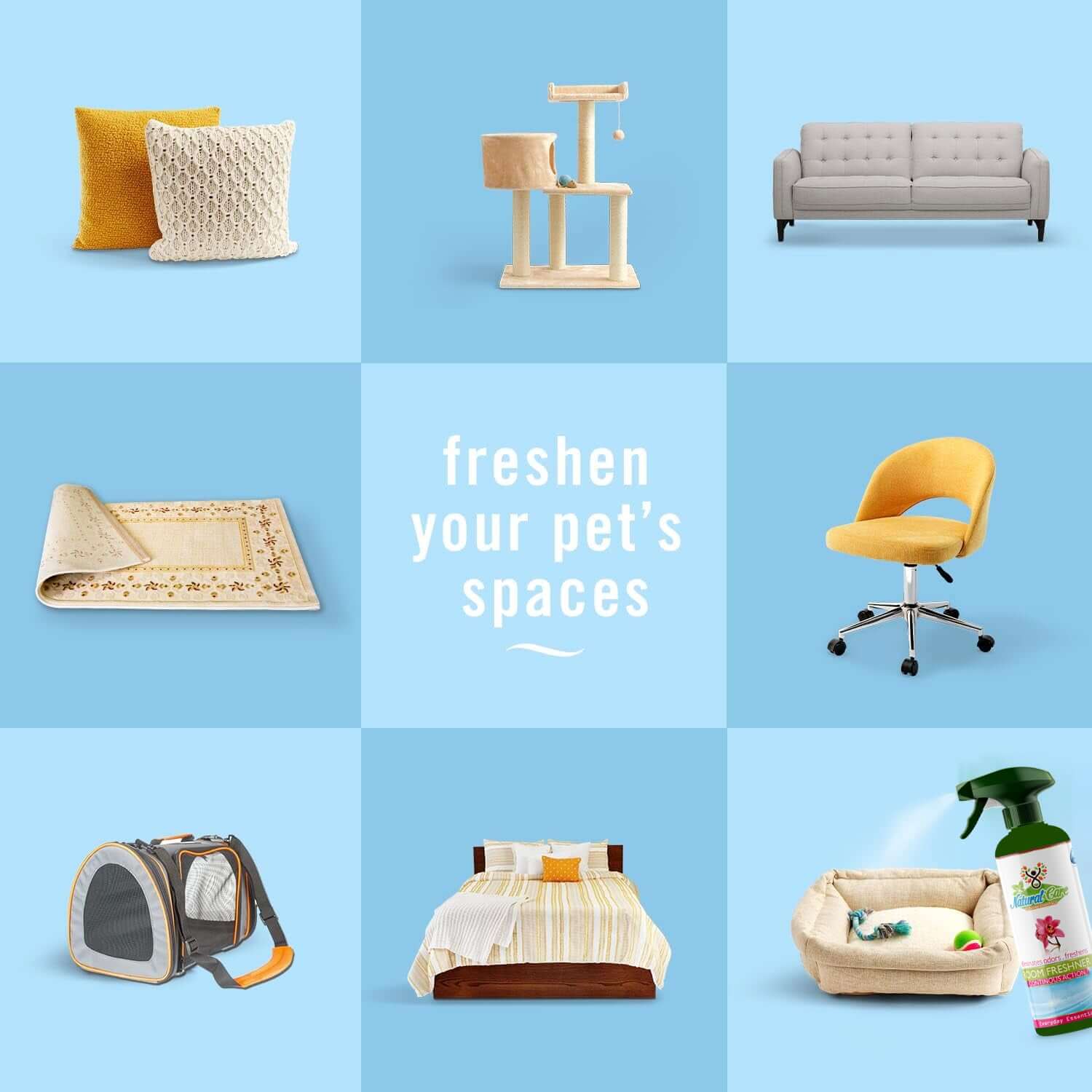 NaturalCare air spray in interior room setting