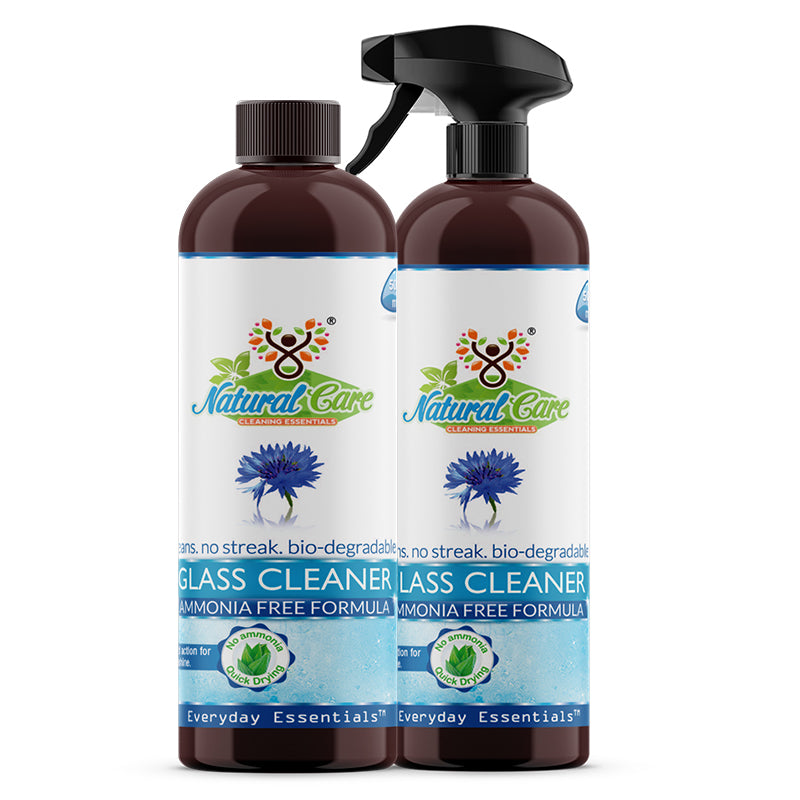 Natural Care Streak-Free Glass & Mirror Cleaner Spray – 500 ml x 2 | No Smudges, No Residue
