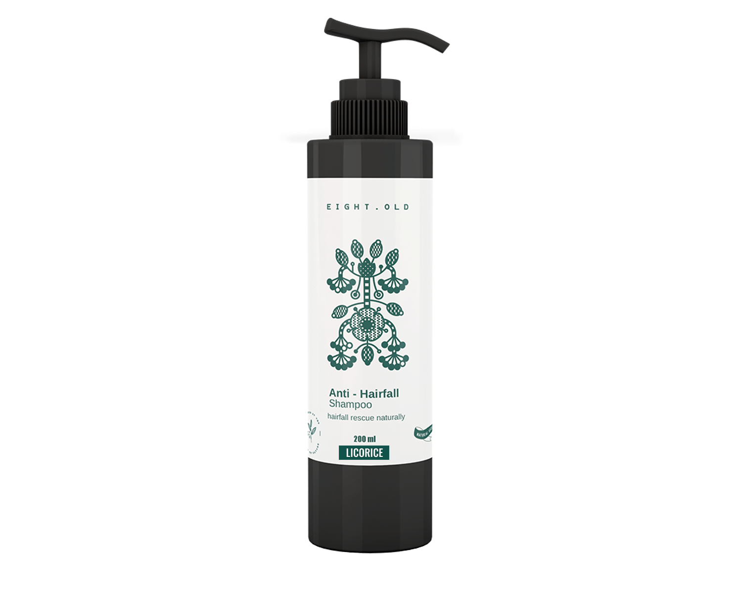 EIGHT.OLD Hairfall Rescue Shampoo | Licorice & Ancient Herb Blend for Stronger Hair - 200 ml