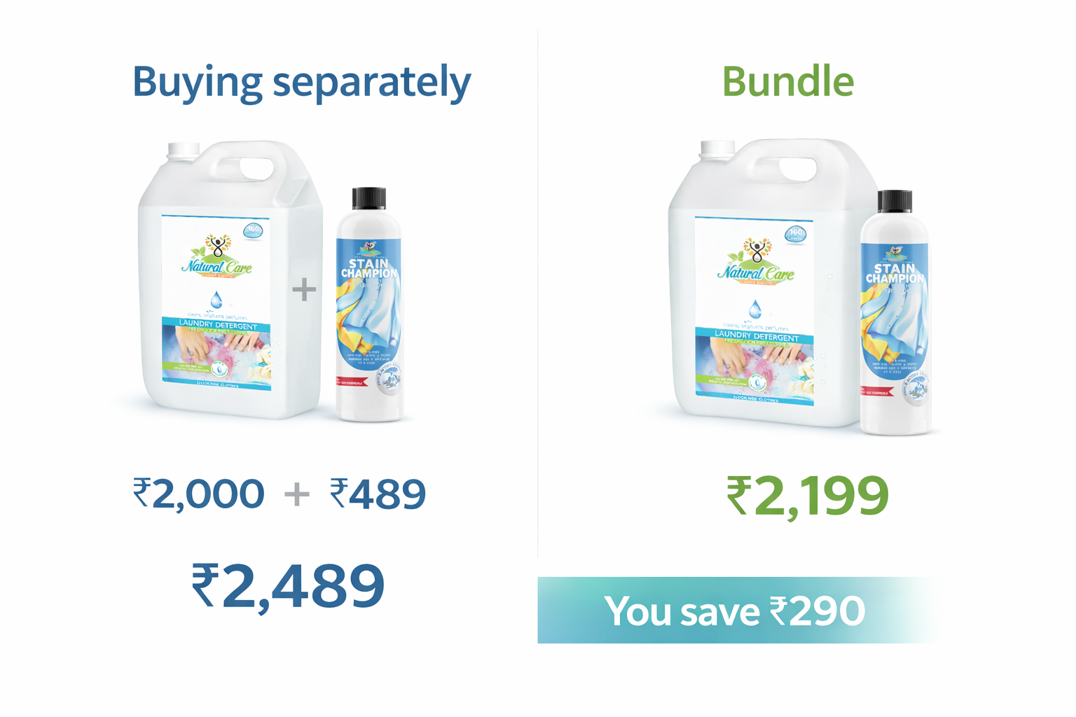 Laundry Value Bundle – 5L Liquid Detergent + 500ml Stain Remover