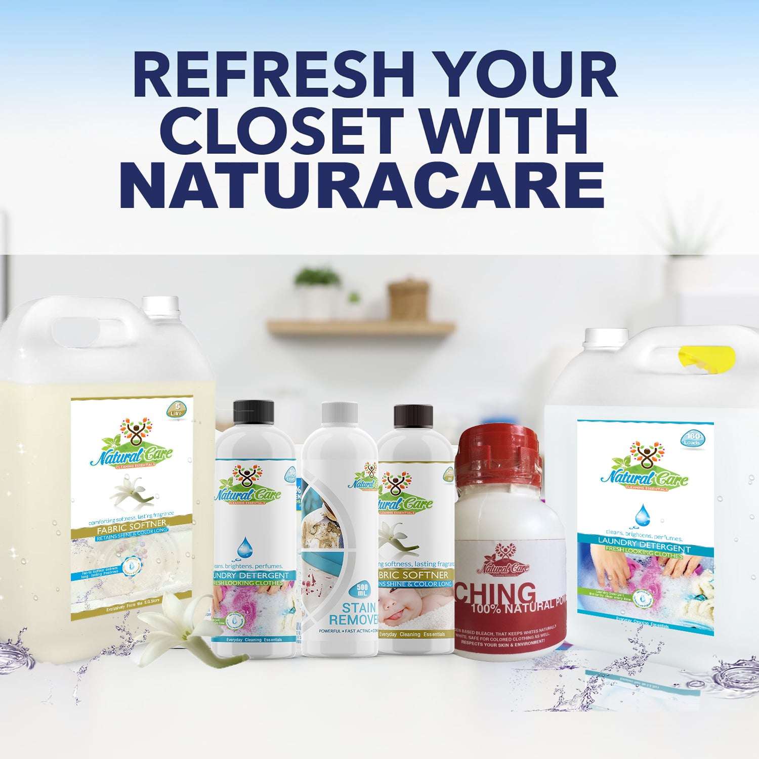 Save ₹200 | Natural Care Laundry Detergent 500ml x 2 | 32+ Washes