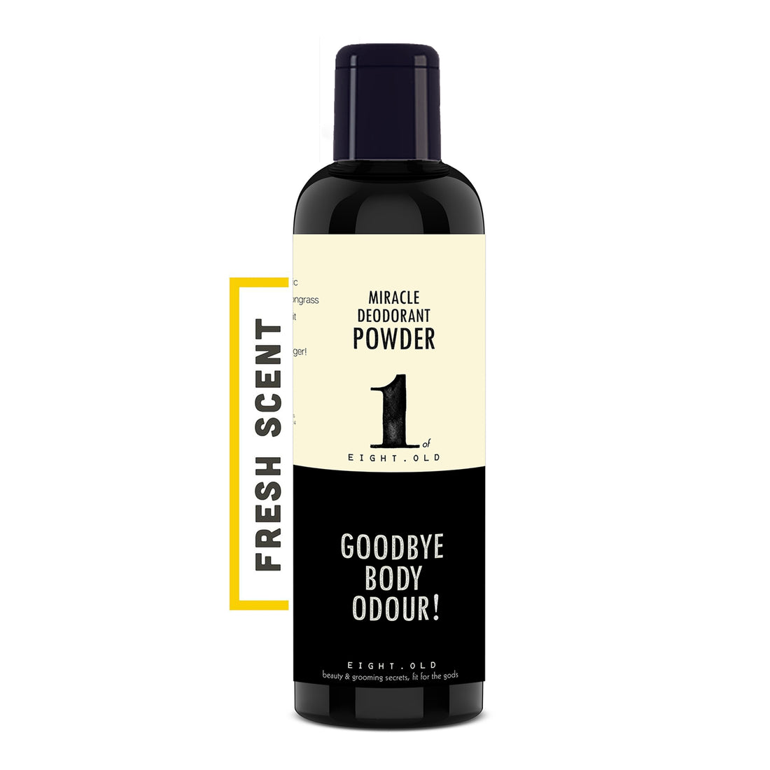 EIGHT.OLD Miracle De-Odorant Talc | Long-Lasting Odour Control Body Talcum Powder